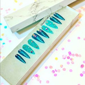 Long stiletto press on nail kit